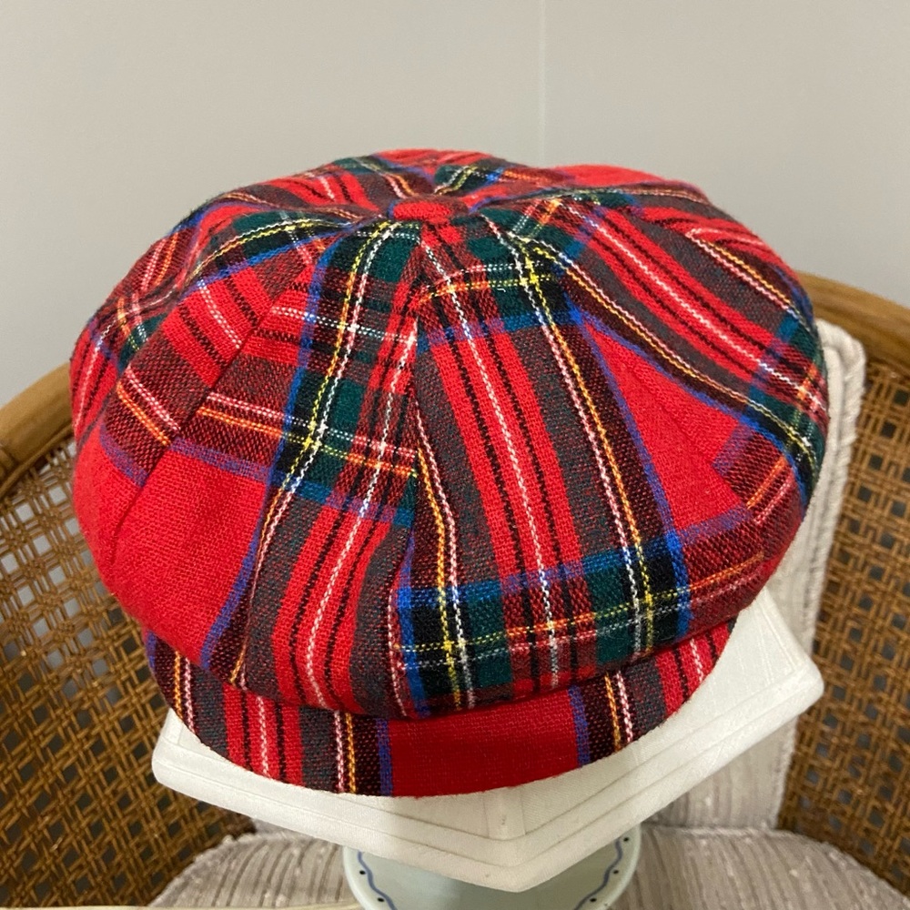 Red Plaid Woman’s Cap style hat